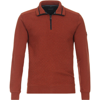 Textiel Heren Sweaters / Sweatshirts Casa Moda Halfzip Trui Structuur Rood Rood