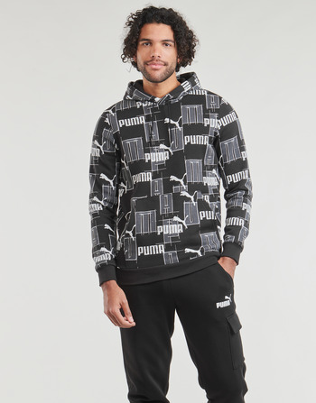 Textiel Heren Sweaters / Sweatshirts Puma ESS+ LOGO LAB AOP HOODIE FL Zwart
