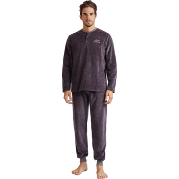 Textiel Heren Pyjama's / nachthemden Admas Fluwelen pyjama broek en top Home Grijs