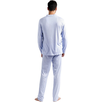 Admas Pyjama loungewear broek en shirt Stripes And Dots Blauw
