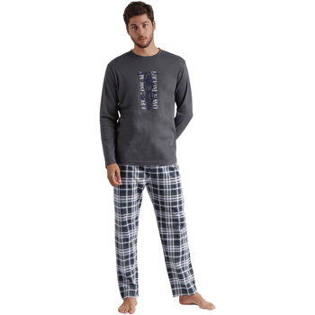 Textiel Heren Pyjama's / nachthemden Admas Pyjamabroek en top I Follow Mijn Own Rules Grijs