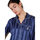 Textiel Dames Pyjama's / nachthemden Admas Pyjama shirt en broek Satin Stripes Blauw