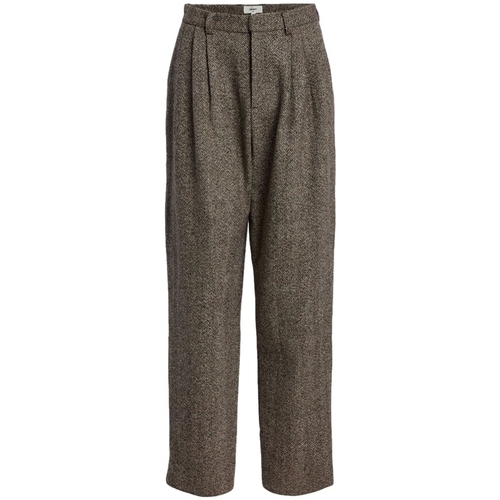 Textiel Dames Broeken / Pantalons Object Trousers Camilla - Java Bruin