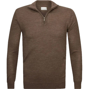 Textiel Heren Sweaters / Sweatshirts Profuomo Half Zip Trui Merino Taupe Beige