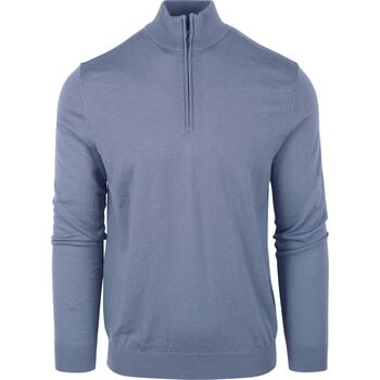 Textiel Heren Sweaters / Sweatshirts Profuomo Half Zip Trui Merino Blauw Blauw