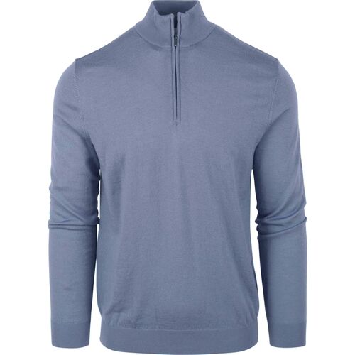 Textiel Heren Sweaters / Sweatshirts Profuomo Half Zip Trui Merino Blauw Blauw