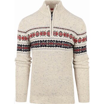 Textiel Heren Sweaters / Sweatshirts New Zealand Auckland NZA Half Zip Trui Ngunguru Off-White Beige