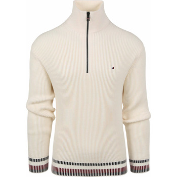 Textiel Heren Sweaters / Sweatshirts Tommy Hilfiger Half Zip Trui Ecru Beige
