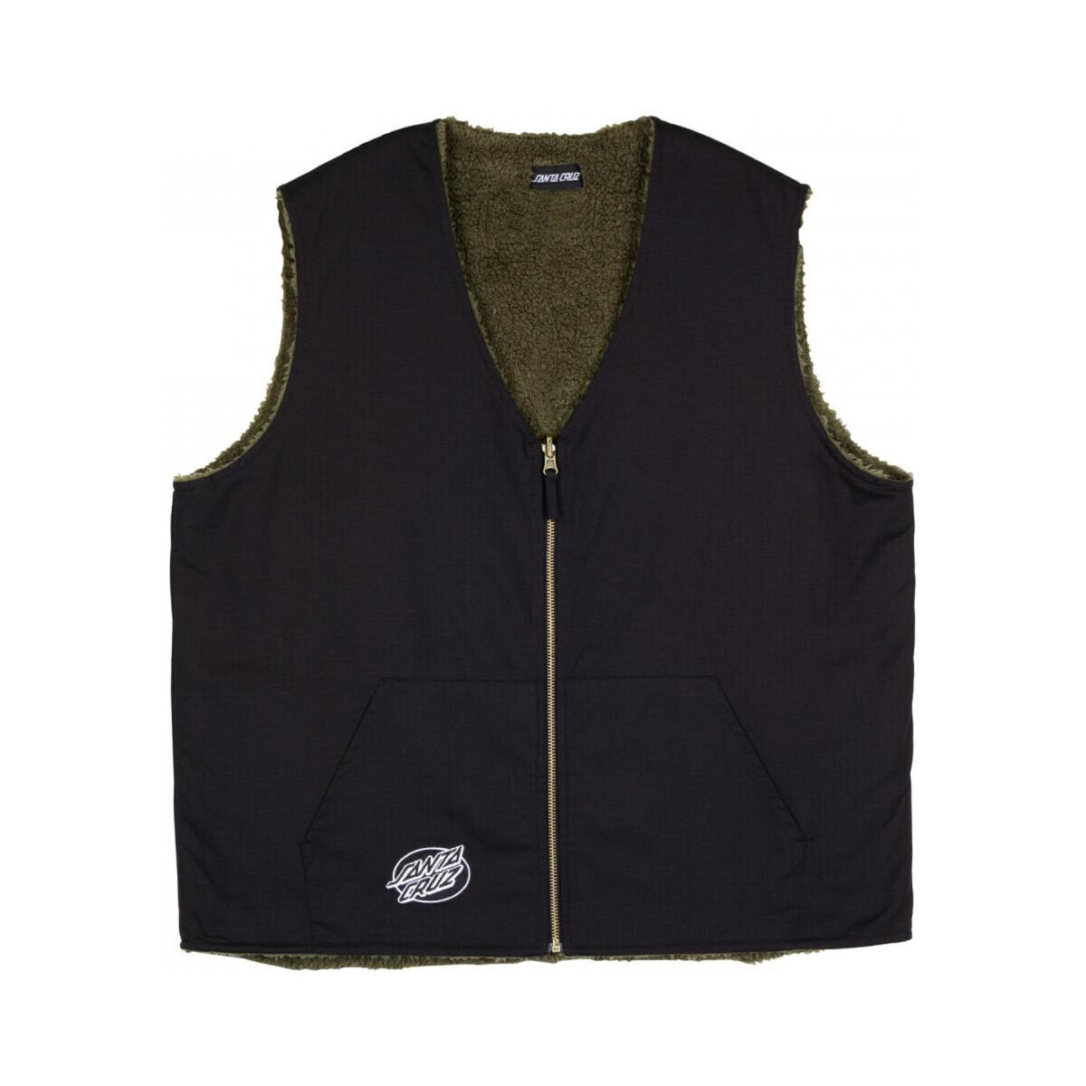 Textiel Heren Jasjes / Blazers Santa Cruz Hideout reversible vest Zwart