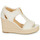Schoenen Dames Sandalen / Open schoenen MICHAEL Michael Kors BERKLEY MID WEDGE Creme
