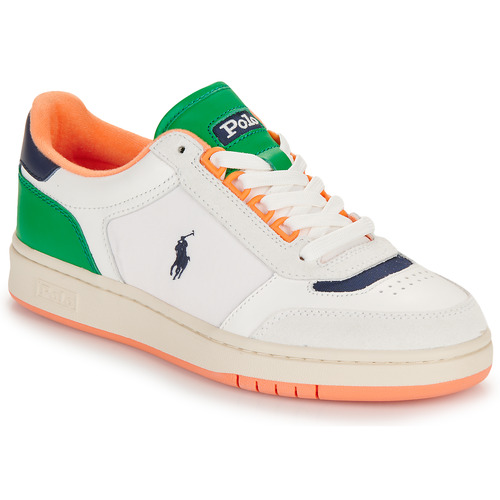 Schoenen Lage sneakers Polo Ralph Lauren POLO CRT SPT Wit / Groen / Oranje