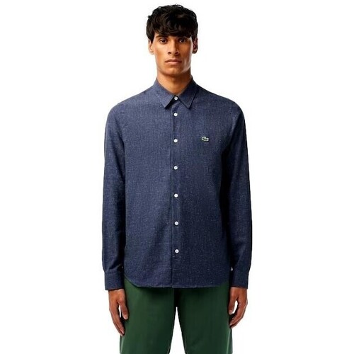 Textiel Heren Overhemden lange mouwen Lacoste CAMISA HOMBRE   SLIM FIT CH2573 Blauw