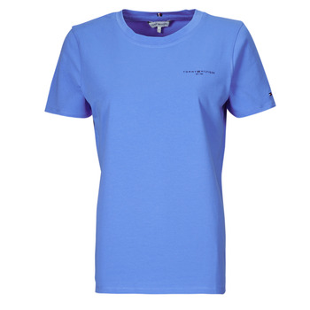 Textiel Dames T-shirts korte mouwen Tommy Hilfiger 1985 REG MINI CORP LOGOC-NK SS Blauw