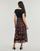 Textiel Dames Lange jurken Desigual VEST_GALIANA Zwart / Rood / Oranje