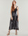 Textiel Dames Lange jurken Desigual VEST_CASSIDI Zwart / Grijs