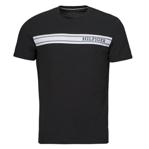 Textiel Heren T-shirts korte mouwen Tommy Hilfiger MONOTYPE STRIPE Zwart