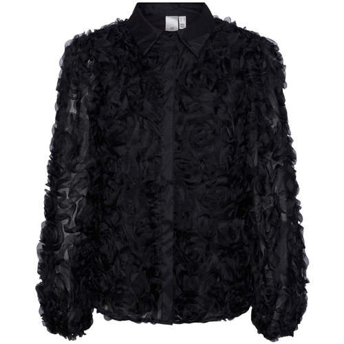 Textiel Dames Tops / Blousjes Y.a.s YAS Roso L/S Shirt - Black Zwart