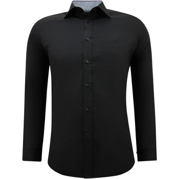 Textiel Heren Overhemden lange mouwen Gentile Bellini Business Voor Blouse Stretch Zwart
