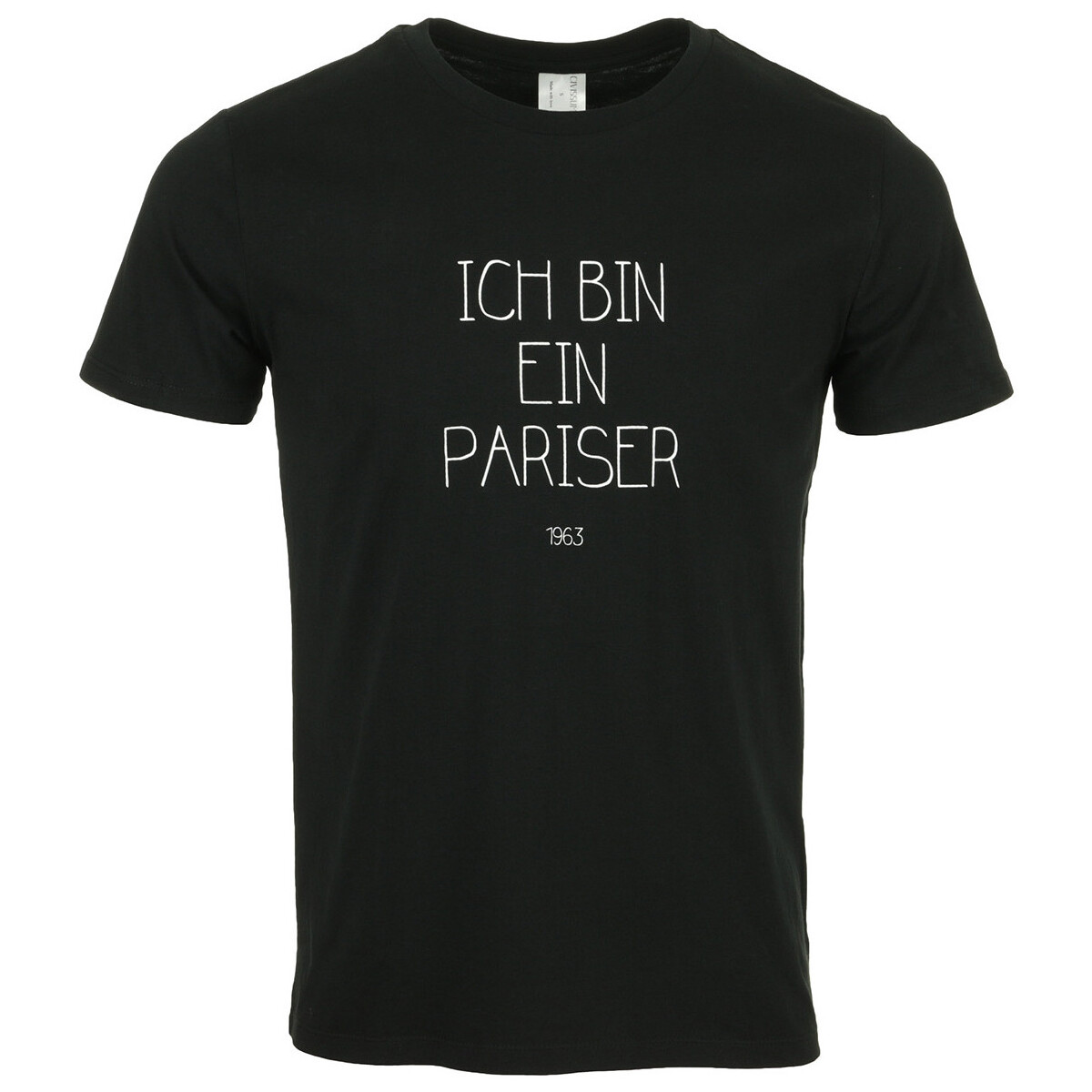 Textiel Heren T-shirts korte mouwen Civissum I Bin Ein Pariser Zwart