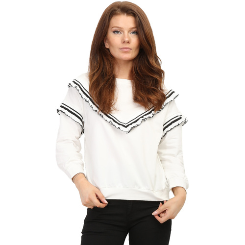 Textiel Dames Sweaters / Sweatshirts La Modeuse 67786_P157557 Wit