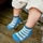 Schoenen Kinderen Babyslofjes Attipas Stripes - Blue Blauw
