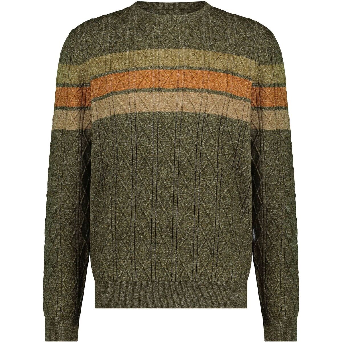 Textiel Heren Sweaters / Sweatshirts State Of Art Trui Strepen Groen Melange Groen