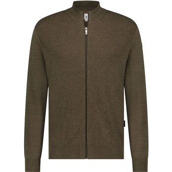 Textiel Heren Sweaters / Sweatshirts State Of Art Vest Zip Structuur Olijfgroen Groen