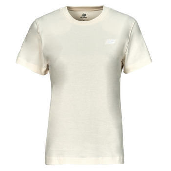 Textiel Dames T-shirts korte mouwen New Balance SMALL LOGO T-SHIRT Beige