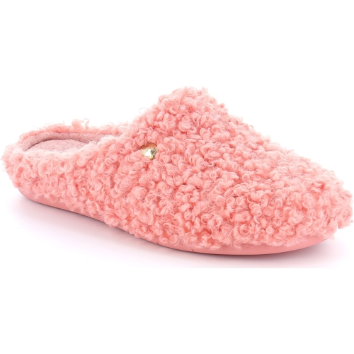 Schoenen Dames Leren slippers Grunland DSG-CI3174 Roze