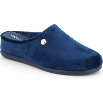 Schoenen Dames Leren slippers Grunland DSG-CI3171 Blauw