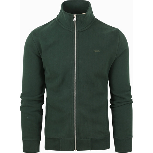 Textiel Heren Sweaters / Sweatshirts Superdry Vest Zip Track Donkergroen Groen