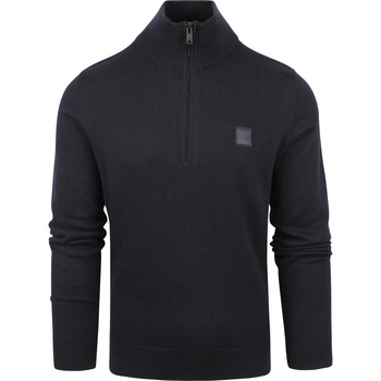 Textiel Heren Sweaters / Sweatshirts BOSS Kanobix Half Zip Trui Navy Blauw