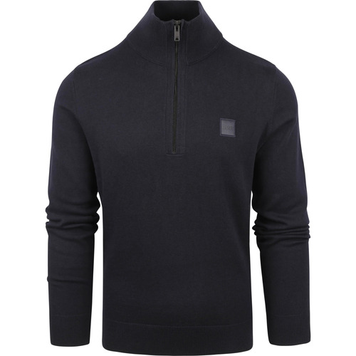 Textiel Heren Sweaters / Sweatshirts BOSS Kanobix Half Zip Trui Navy Blauw