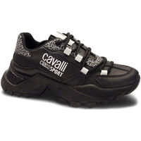 Schoenen Dames Sneakers Roberto Cavalli CW8766 Black Zwart