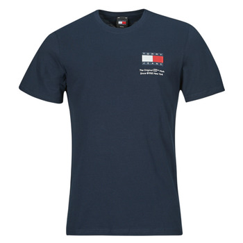 Textiel Heren T-shirts korte mouwen Tommy Jeans TJM SLIM ESSENTIAL FLAG TEE EXT Marine