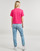 Textiel Dames T-shirts korte mouwen Tommy Jeans TJW BXY BADGE TEE EXT Roze