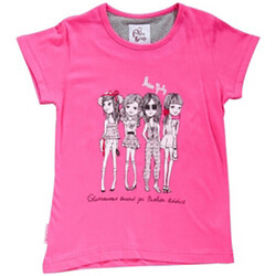 Textiel Meisjes T-shirts korte mouwen Miss Girly T-shirt manches courtes fille FRIGIRLY Roze
