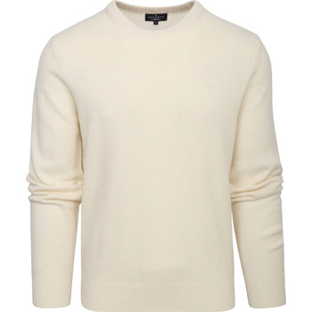 Textiel Heren Sweaters / Sweatshirts Hackett Pullover Wol Ecru Beige