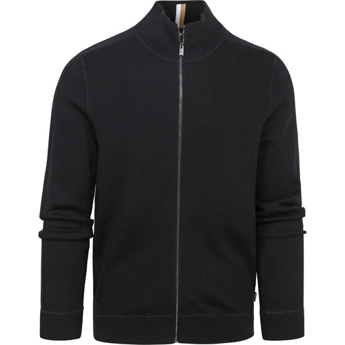 Textiel Heren Sweaters / Sweatshirts BOSS Mentolo Vest Wol Zwart Zwart