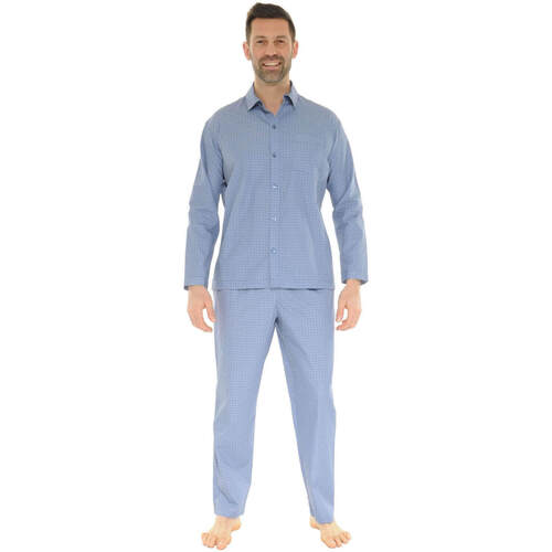 Textiel Heren Pyjama's / nachthemden Pilus BERTIN Blauw