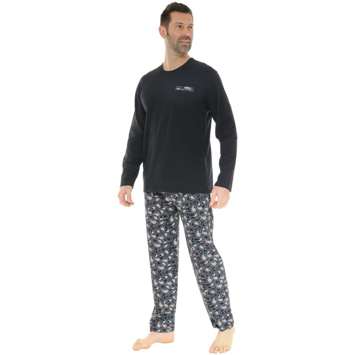 Textiel Heren Pyjama's / nachthemden Christian Cane DONATIEN Zwart