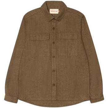 Textiel Heren Overhemden lange mouwen Revolution Utility Shirt 3953 - Light Brown Bruin
