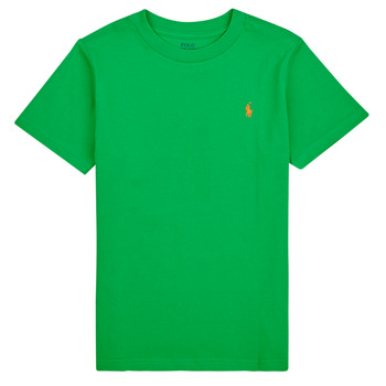 Textiel Kinderen T-shirts korte mouwen Polo Ralph Lauren SS CN-TOPS-T-SHIRT Groen / Preppy / Groen