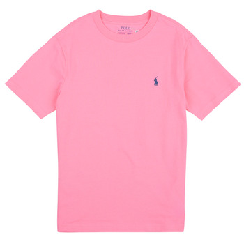 Textiel Kinderen T-shirts korte mouwen Polo Ralph Lauren SS CN-TOPS-T-SHIRT Roze / Roze