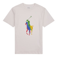 Textiel Kinderen T-shirts korte mouwen Polo Ralph Lauren SS CN-KNIT SHIRTS-T-SHIRT Wit / Deckwash / Wit