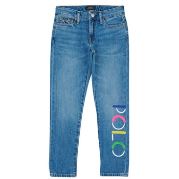 Textiel Meisjes Skinny jeans Polo Ralph Lauren PAMINASLMBF-JEANS-BOYFRIEND Blauw