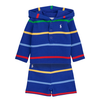 Textiel Jongens Setjes Polo Ralph Lauren LS HOOD SET-SETS-SHORT SET Blauw / Multicolour / Star / Multi
