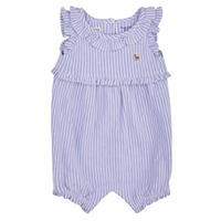 Textiel Meisjes Jumpsuites / Tuinbroeken Polo Ralph Lauren YDOXMSHBBL-ONE PIECE-SHORTALL Blauw