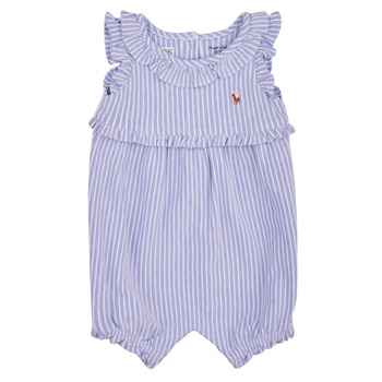 Textiel Meisjes Jumpsuites / Tuinbroeken Polo Ralph Lauren YDOXMSHBBL-ONE PIECE-SHORTALL Blauw / Island / Blauw / Multi