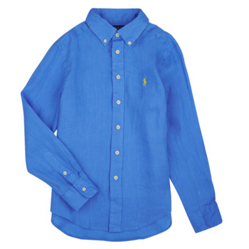 Textiel Jongens Overhemden lange mouwen Polo Ralph Lauren CLBDPPC-SHIRTS-SPORT SHIRT Blauw / Island / Blauw